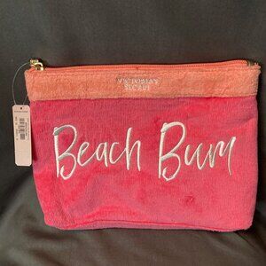 NWT Victoria's Secret Beach Bum Hot Pink Makeup Bag